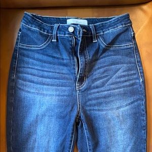 High Waisted Dark Wash Stretch Skinny Jeans